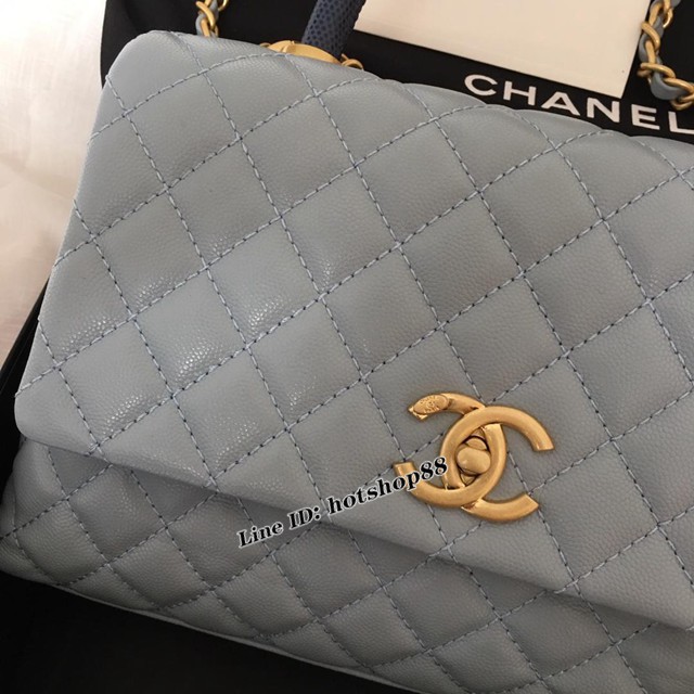 CHANEL女包 92994# 2020最新棱格 蜥蜴紋手挽包 香奈兒手提單肩包 djc1751